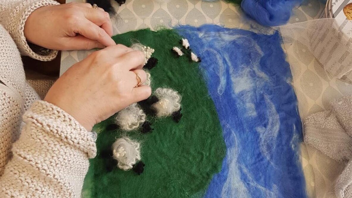 Felted picture fabulous class