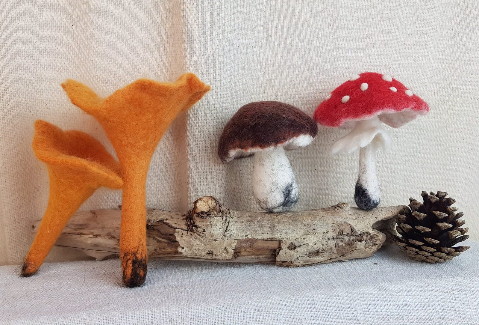 Funky Fungi wetfelting class felting workshop at Wool & Silk Art Studio