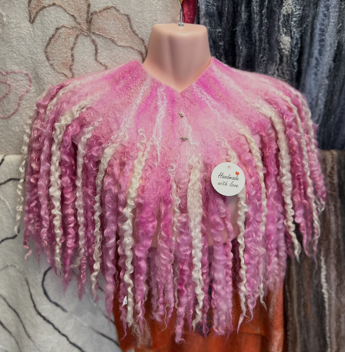 Wet Felting Collar with Locks