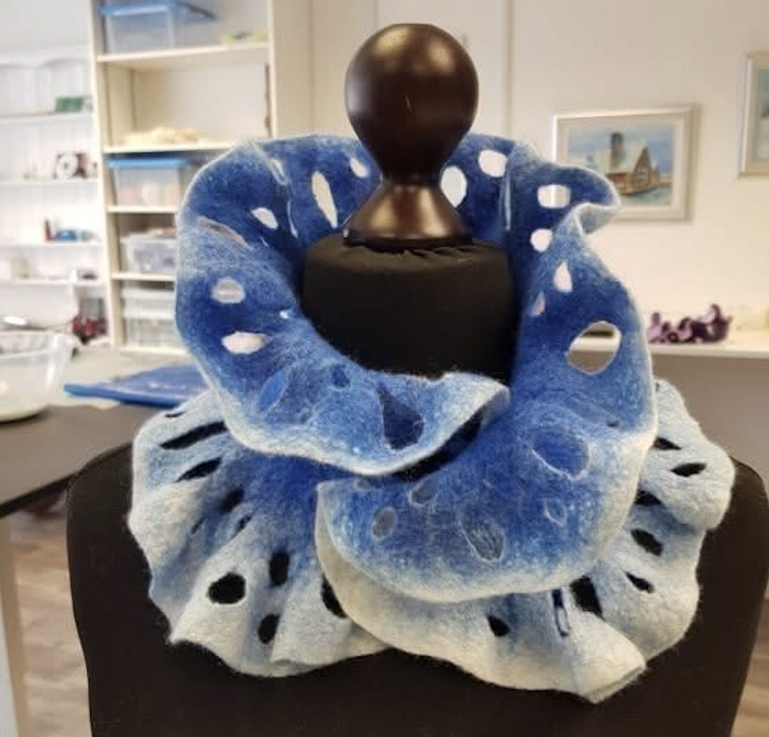 Sea Breeze Scarf Workshop Wet Felted